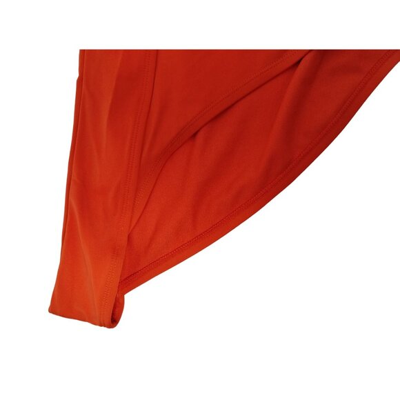 Time and Tru Womens 2XL Tomato Sauce Orange Mid Rise Bikini Bottoms - Picture 2 of 5